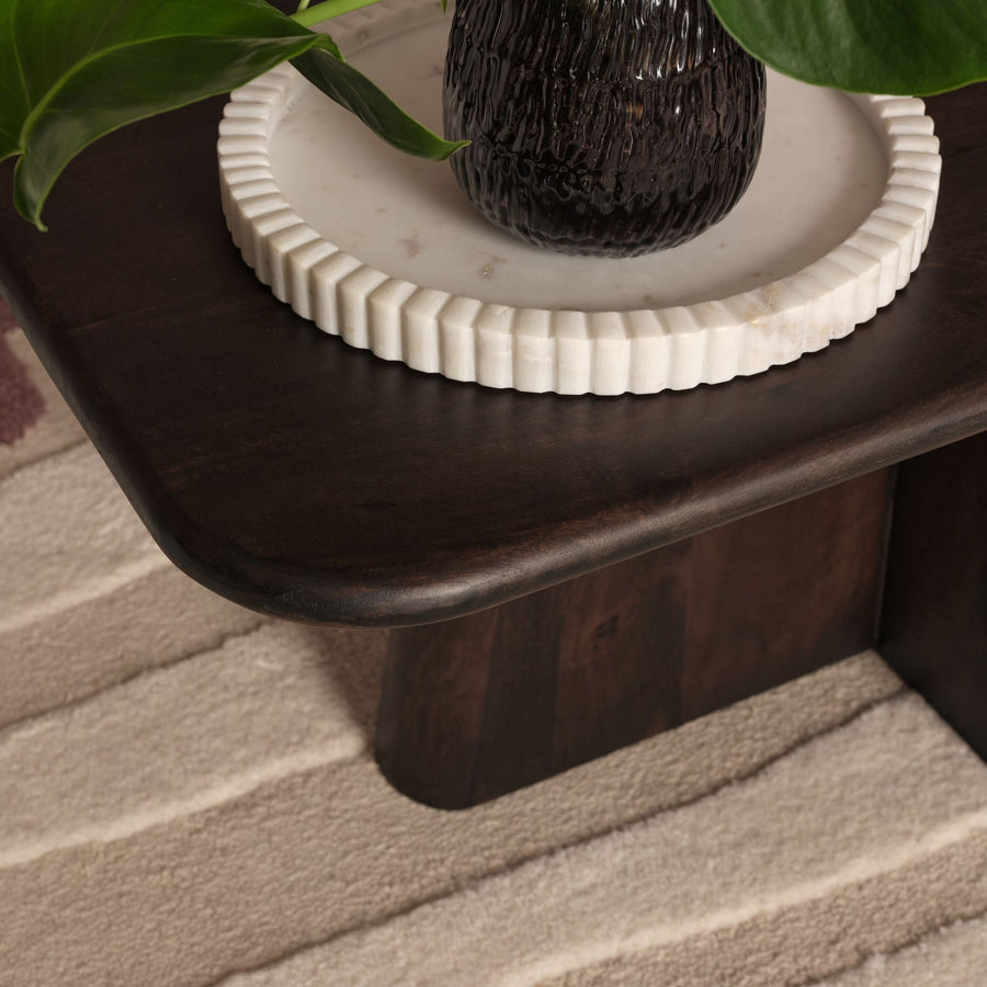 Bastian 100cm Coffee Brown Mango Wood Coffee Table - Tasty Coffee Tables