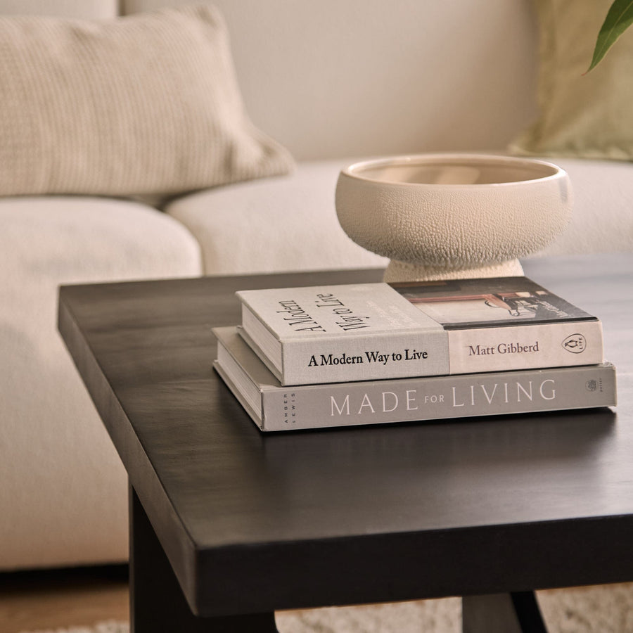 Ethan Mango Wood Square Coffee Table - Jet Black - Tasty Coffee Tables
