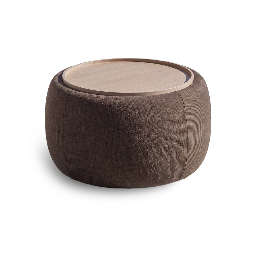 Nathalia 65cm Whitewash Coffee Table - Natural Brown - Tasty Coffee Tables