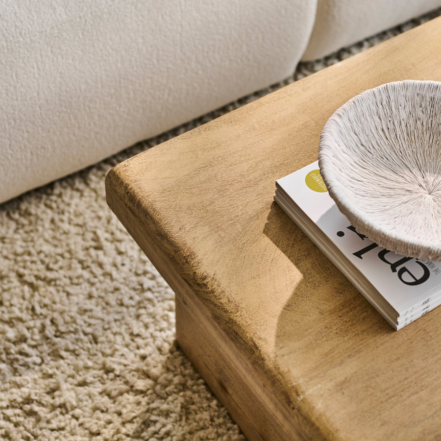 Nevaeh 90cm Square Coffee Table - Chalked Mango Wood - Tasty Coffee Tables