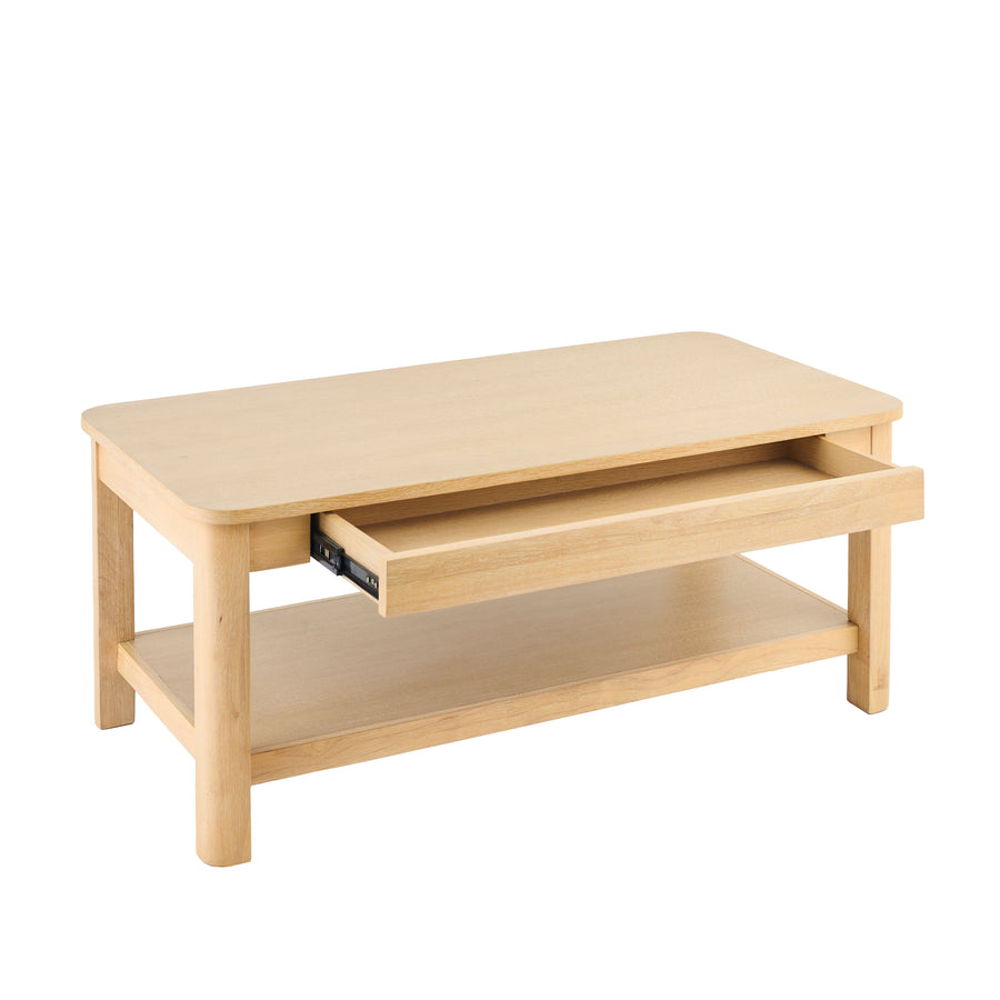 Noah Whitewash Oak Rectangular Coffee Table - Tasty Coffee Tables