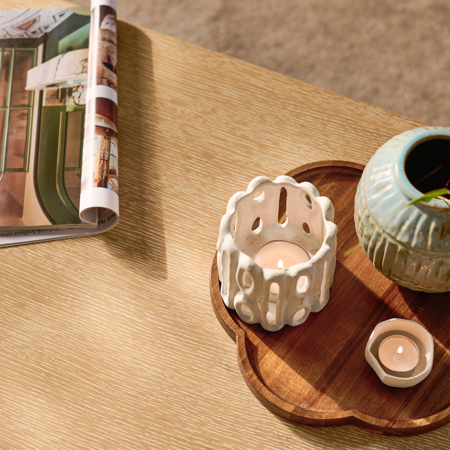 Noah Whitewash Oak Rectangular Coffee Table - Tasty Coffee Tables