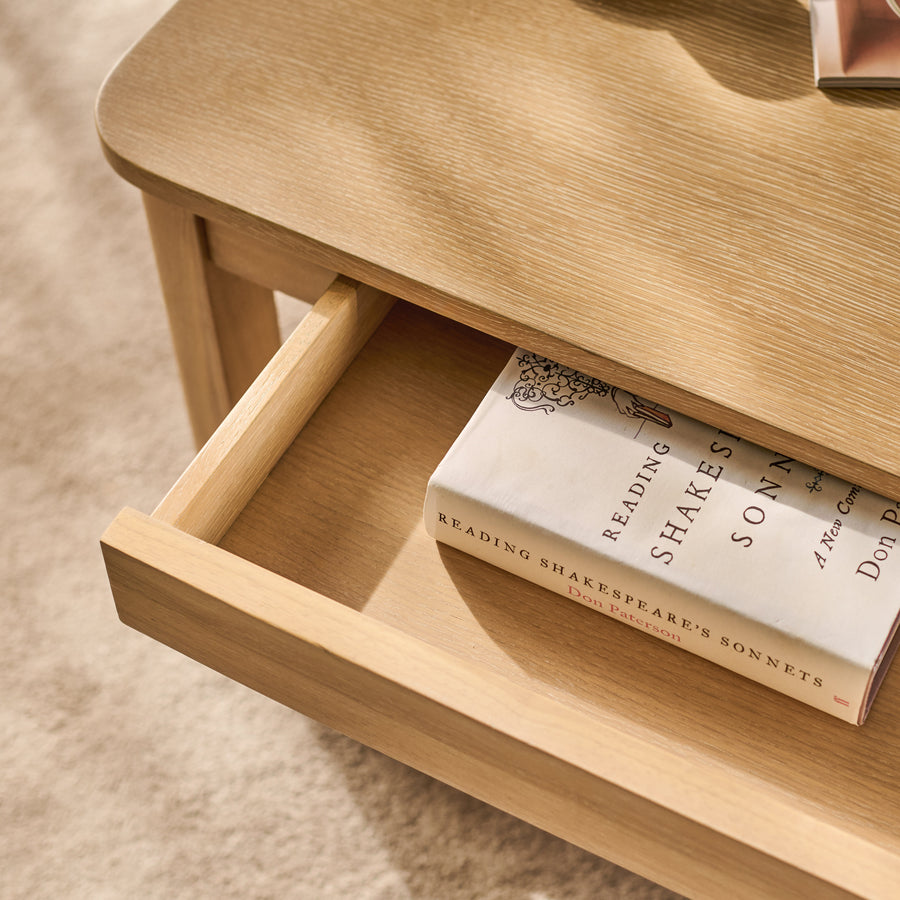 Noah Whitewash Oak Rectangular Coffee Table - Tasty Coffee Tables