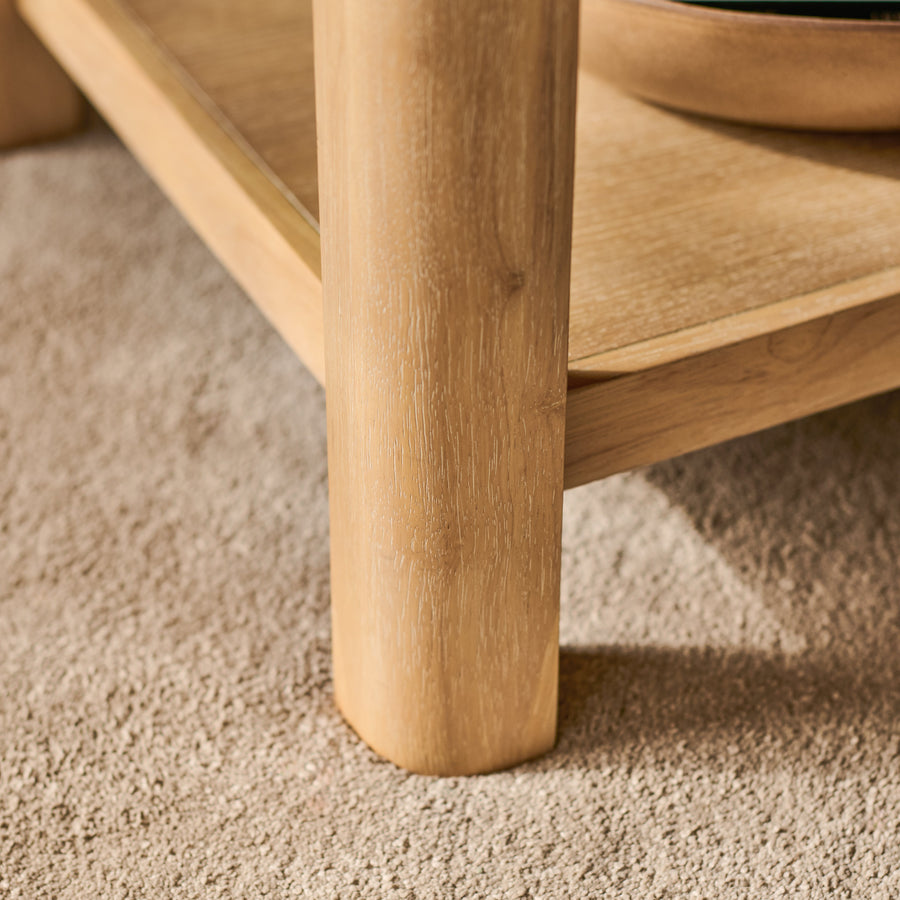 Noah Whitewash Oak Rectangular Coffee Table - Tasty Coffee Tables