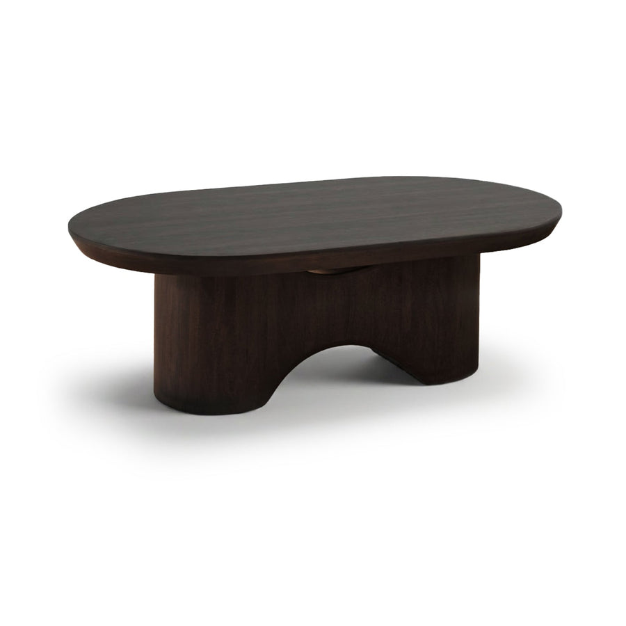 Octavia 120cm Oval Coffee Brown Mango Wood Coffee Table - Tasty Coffee Tables