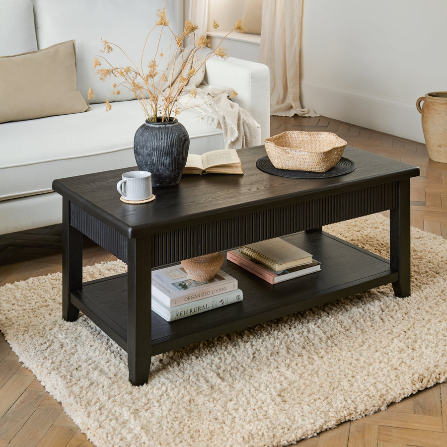 Raleigh Black Coffee Table - Tasty Coffee Tables