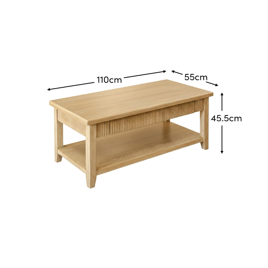 Raleigh Whitewash Coffee Table - Tasty Coffee Tables