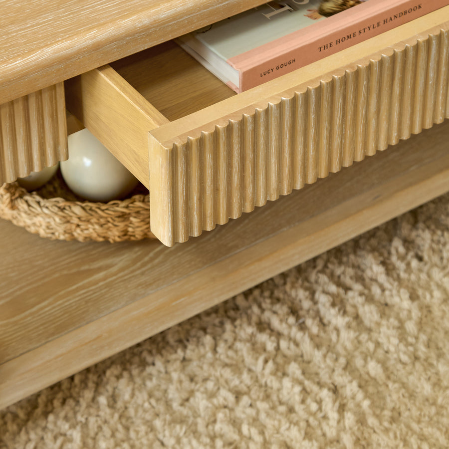 Raleigh Whitewash Coffee Table - Tasty Coffee Tables