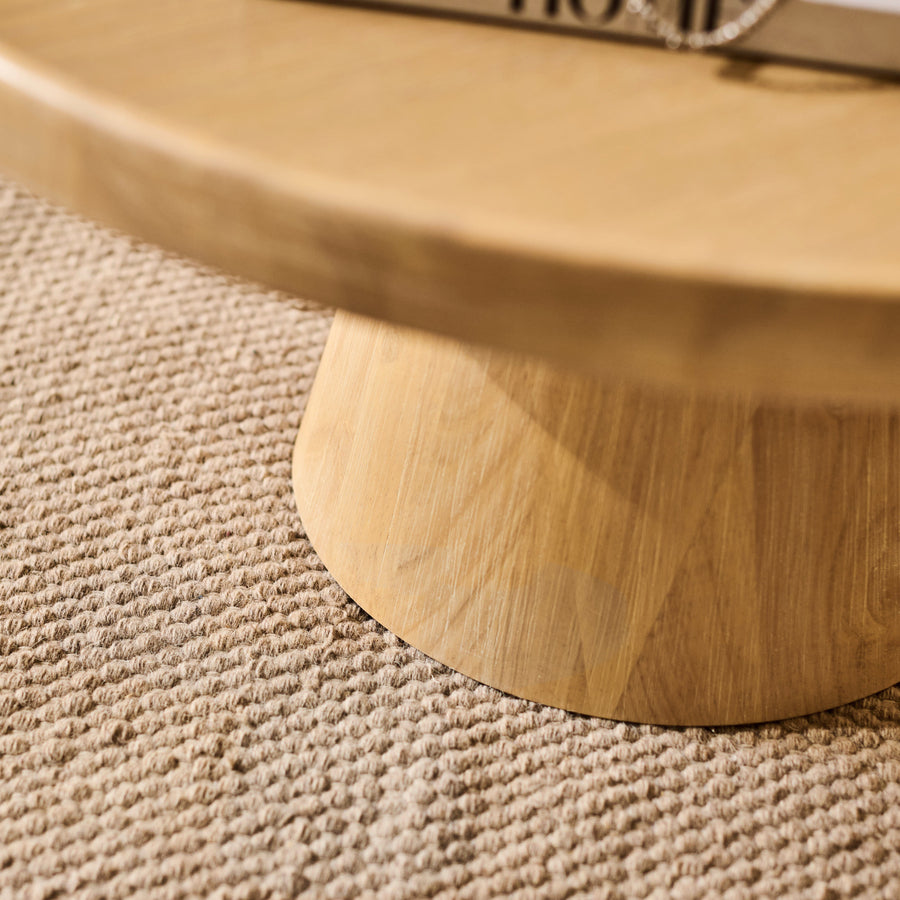 Rhiannon 75cm Round Whitewash Oak Coffee Table - Tasty Coffee Tables