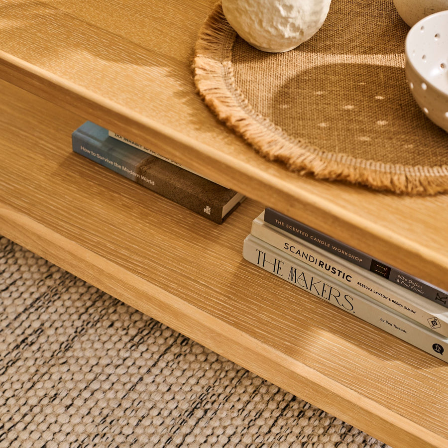 Tilly 100cm Rectangular Coffee Table - Whitewash Oak - Tasty Coffee Tables