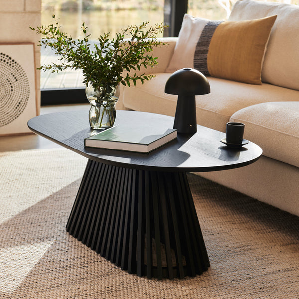 Willow Black Oval Coffee Table - Tasty Coffee Tables