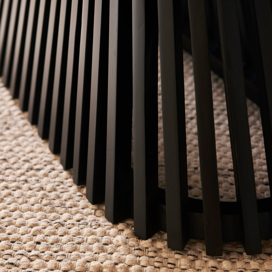 Willow Black Oval Coffee Table - Tasty Coffee Tables