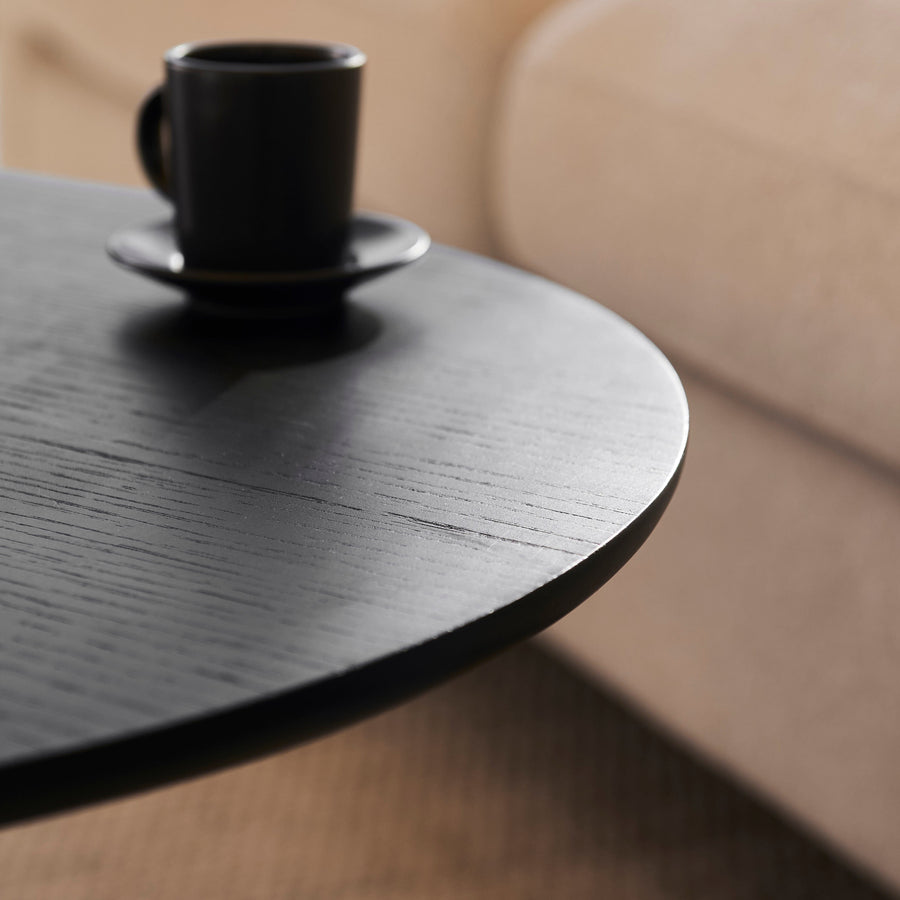 Willow Black Oval Coffee Table - Tasty Coffee Tables