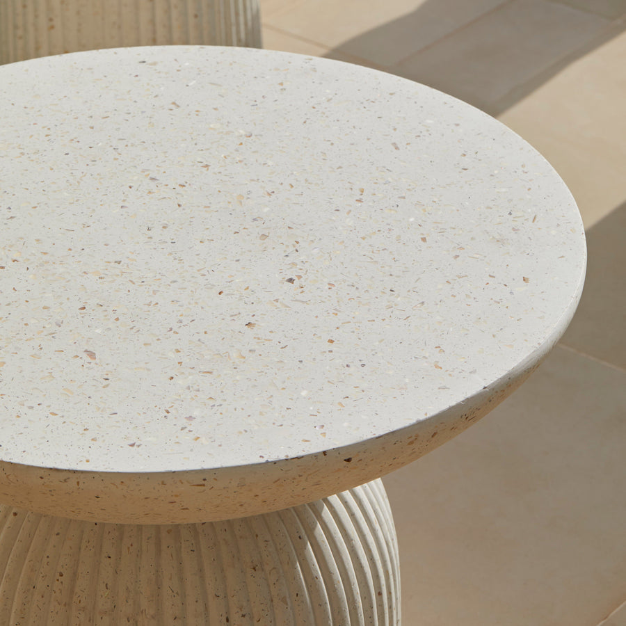 Zaliki Concrete Garden Coffee Table - Pearl Terrazzo - Tasty Coffee Tables