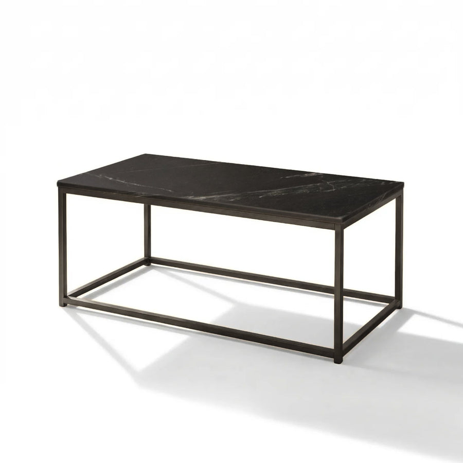 Nara Black Marble Coffee Table - Black Frame - Tasty Coffee Tables