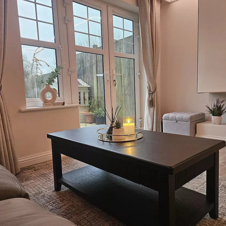Raleigh Black Coffee Table - Tasty Coffee Tables