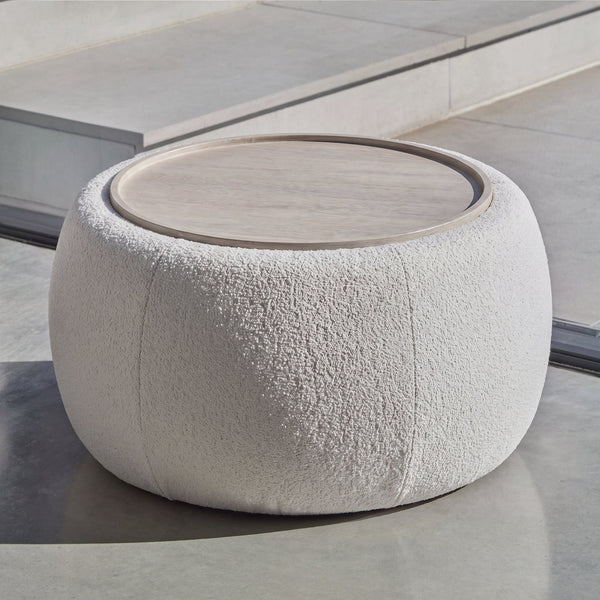 Nathalia 65cm Whitewash Coffee Table - Chalked White - Tasty Coffee Tables