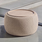 Nathalia 65cm Whitewash Coffee Table - Soft Beige - Tasty Coffee Tables