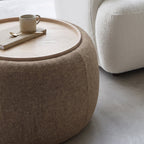 Nathalia 65cm Whitewash Coffee Table - Natural Brown - Tasty Coffee Tables