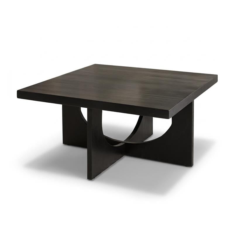 Ethan Mango Wood Square Coffee Table - Jet Black - Tasty Coffee Tables