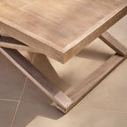 Akira Wooden Rectangular Garden Coffee Table - Brushed Light Acacia - Tasty Coffee Tables