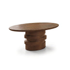 Adam 100cm Oval Almond Brown Coffee Table - Tasty Coffee Tables