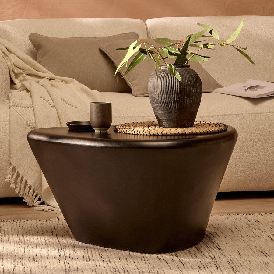 Alder Mango Wood Coffee Table - Jet Black - Tasty Coffee Tables