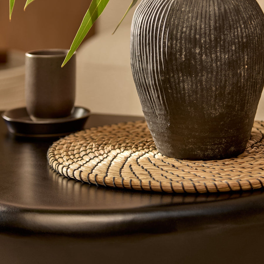 Alder Mango Wood Coffee Table - Jet Black - Tasty Coffee Tables