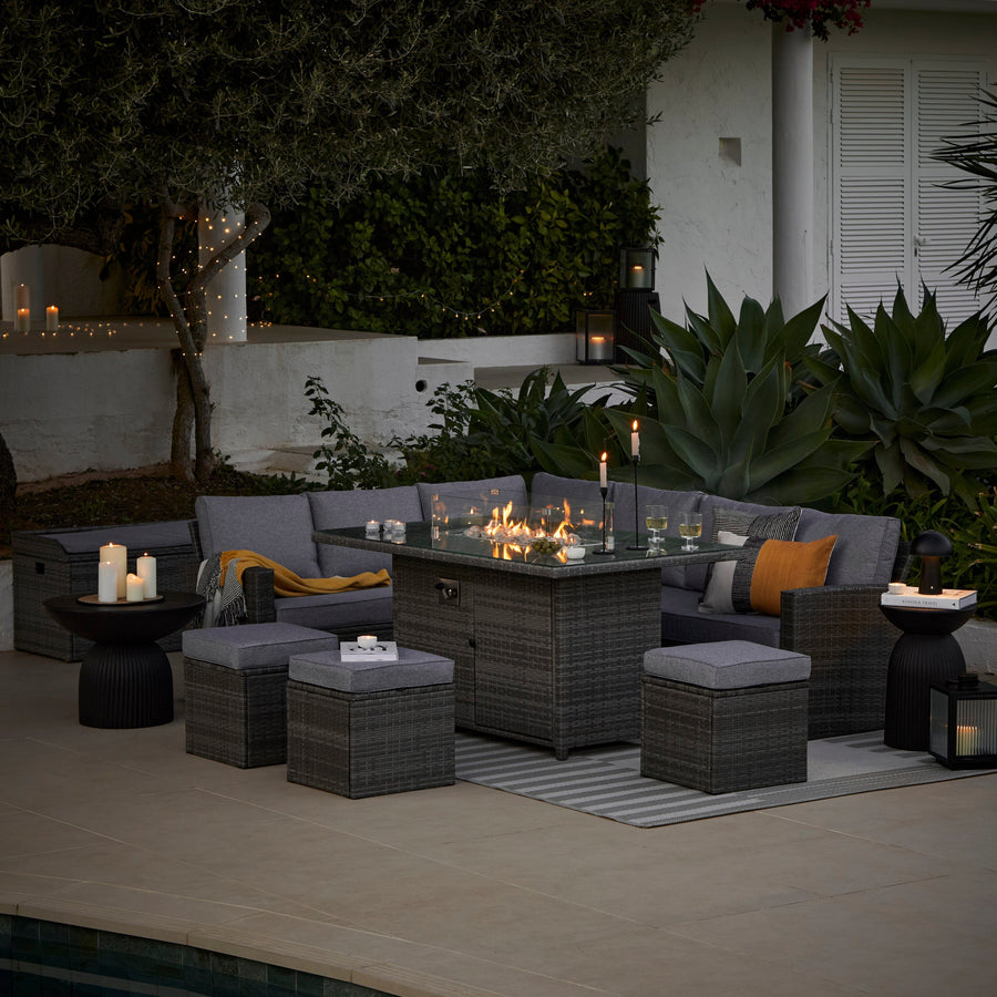 Zaliki Concrete Garden Coffee Table - Black - Tasty Coffee Tables