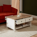 Bampton White Coffee Table with Storage - Tasty Coffee Tables