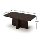 Bastian 100cm Coffee Brown Mango Wood Coffee Table - Tasty Coffee Tables