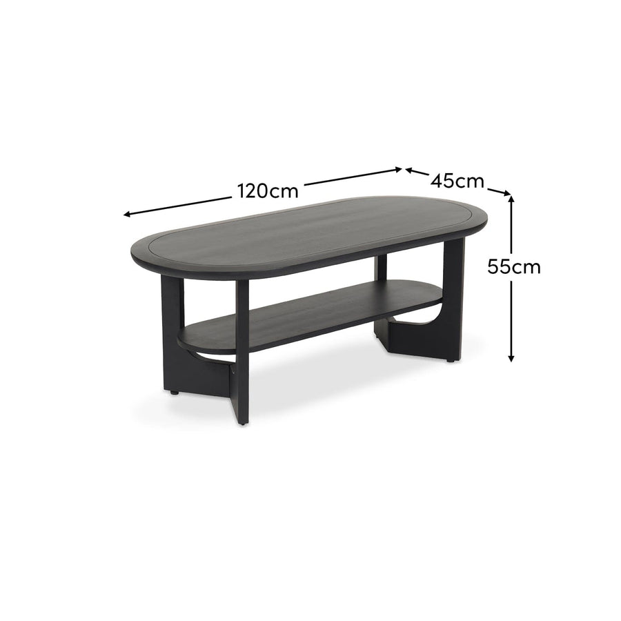 Delphi Black Acacia Coffee Table - Tasty Coffee Tables