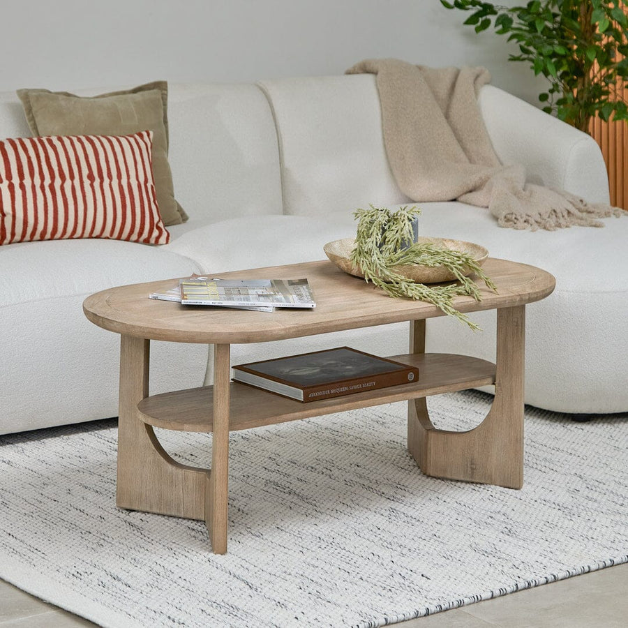 Delphi Light Acacia Coffee Table - Tasty Coffee Tables