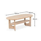 Delphi Light Acacia Coffee Table - Tasty Coffee Tables