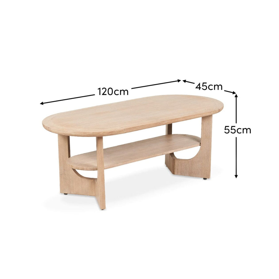 Delphi Light Acacia Coffee Table - Tasty Coffee Tables
