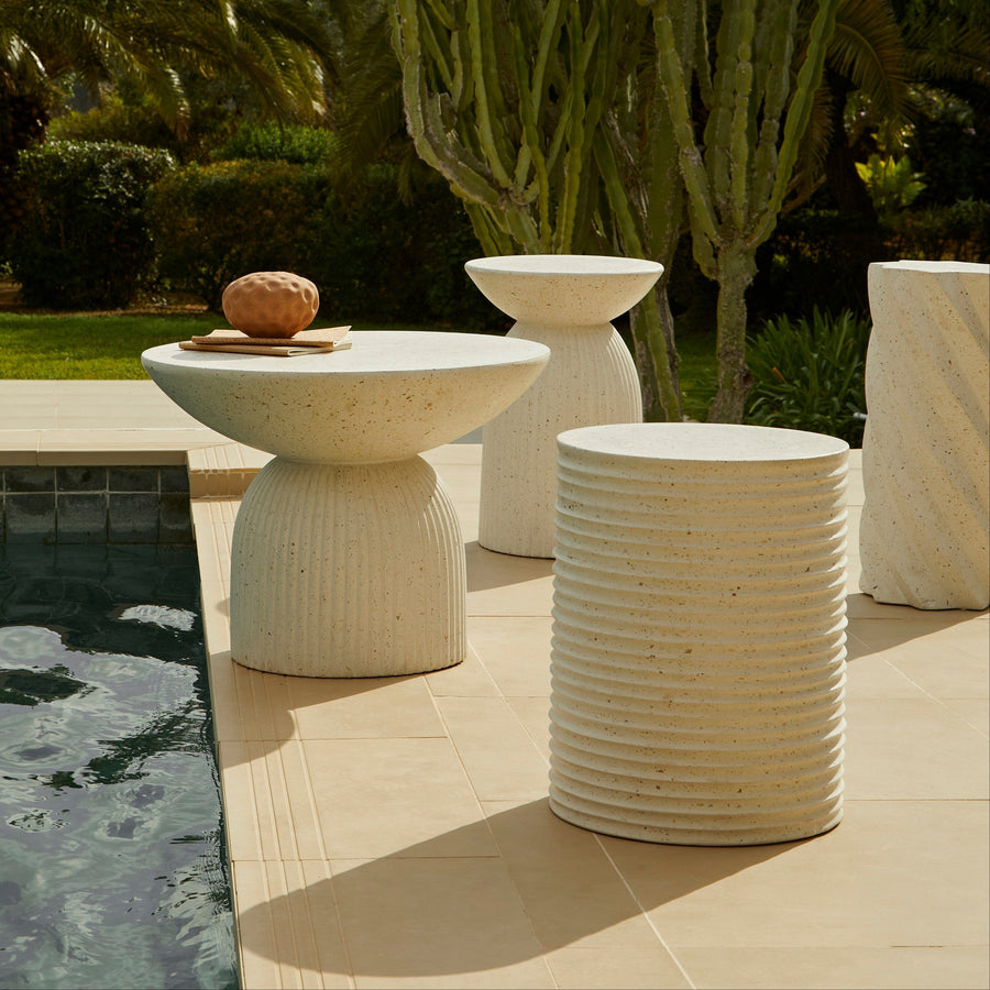 Zaliki Concrete Garden Coffee Table - Pearl Terrazzo - Tasty Coffee Tables