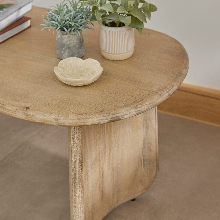 Imogen Chalked Mango Wood Coffee Table - Tasty Coffee Tables