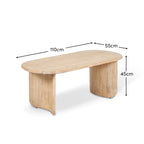 Imogen Chalked Mango Wood Coffee Table - Tasty Coffee Tables