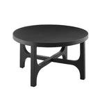 Jade Jet Black Mango Wood Round Coffee Table - Tasty Coffee Tables
