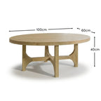 Jade Chalked Mango Wood Oval Coffee Table - Tasty Coffee Tables