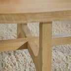 Jade Chalked Mango Wood Oval Coffee Table - Tasty Coffee Tables