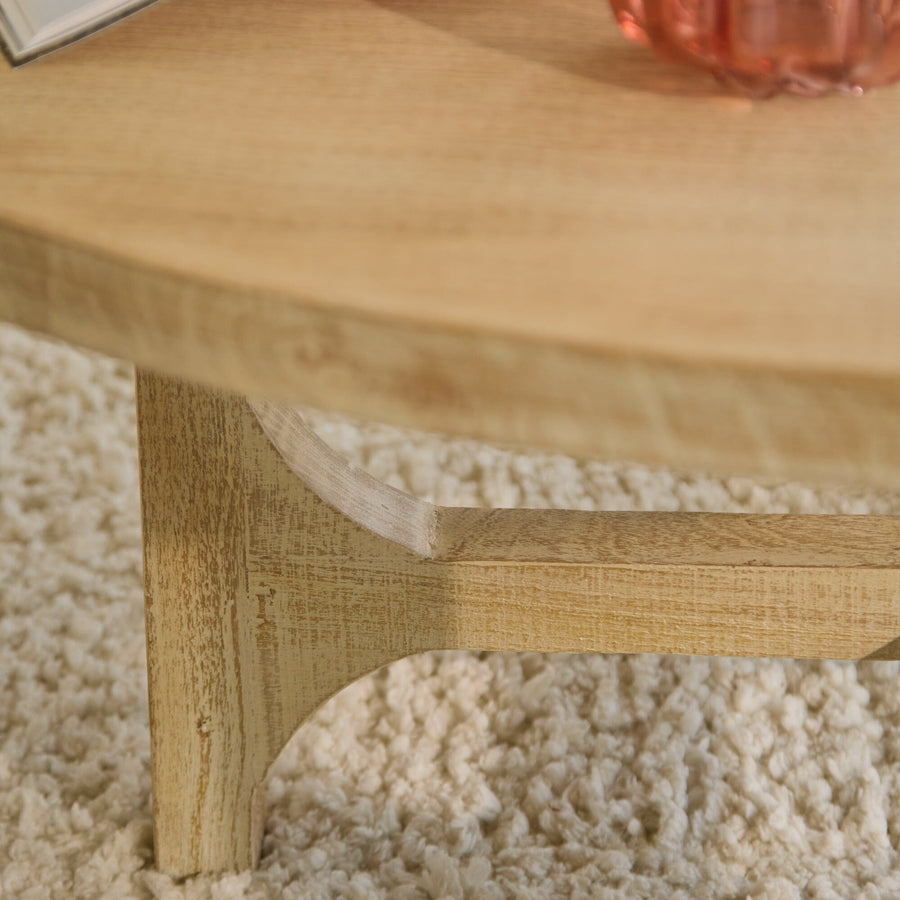 Jade Chalked Mango Wood Oval Coffee Table - Tasty Coffee Tables