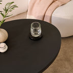 Jade 100cm Oval Coffee Table - Jet Black Mango Wood - Tasty Coffee Tables