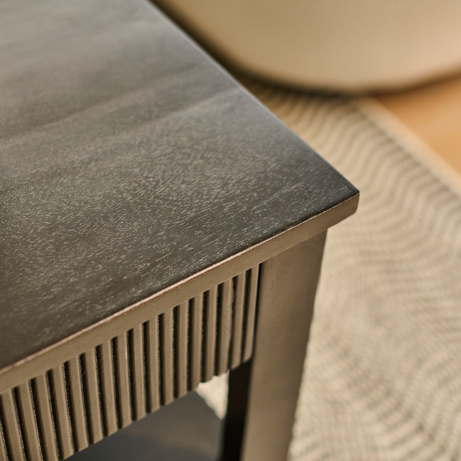 Jade Jet Black Mango Wood Rectangular Coffee Table - Tasty Coffee Tables