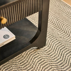 Jade Jet Black Mango Wood Rectangular Coffee Table - Tasty Coffee Tables