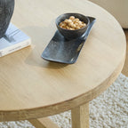 Jade Chalked Mango Wood Round Coffee Table - Tasty Coffee Tables