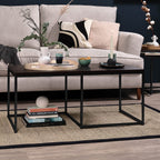 Jay Large Walnut Coffee Table - Black Frame - Tasty Coffee Tables