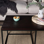 Jay Large Walnut Coffee Table - Black Frame - Tasty Coffee Tables