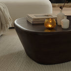 Alder 107cm Coffee Brown Mango Wood Freeform Coffee Table - Tasty Coffee Tables