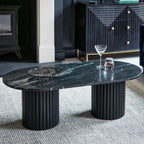 Myla Black Marble Coffee Table - Tasty Coffee Tables